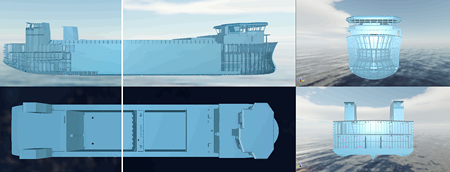 Dry-cargo ship, project RS80. Model