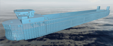 Dry-cargo ship, project RS80. Model