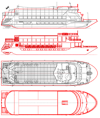 Paddle wheel passenger ship SURA-2