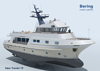 Motor yacht SMT70. Expedition trawler yacht. SeaTech ltd